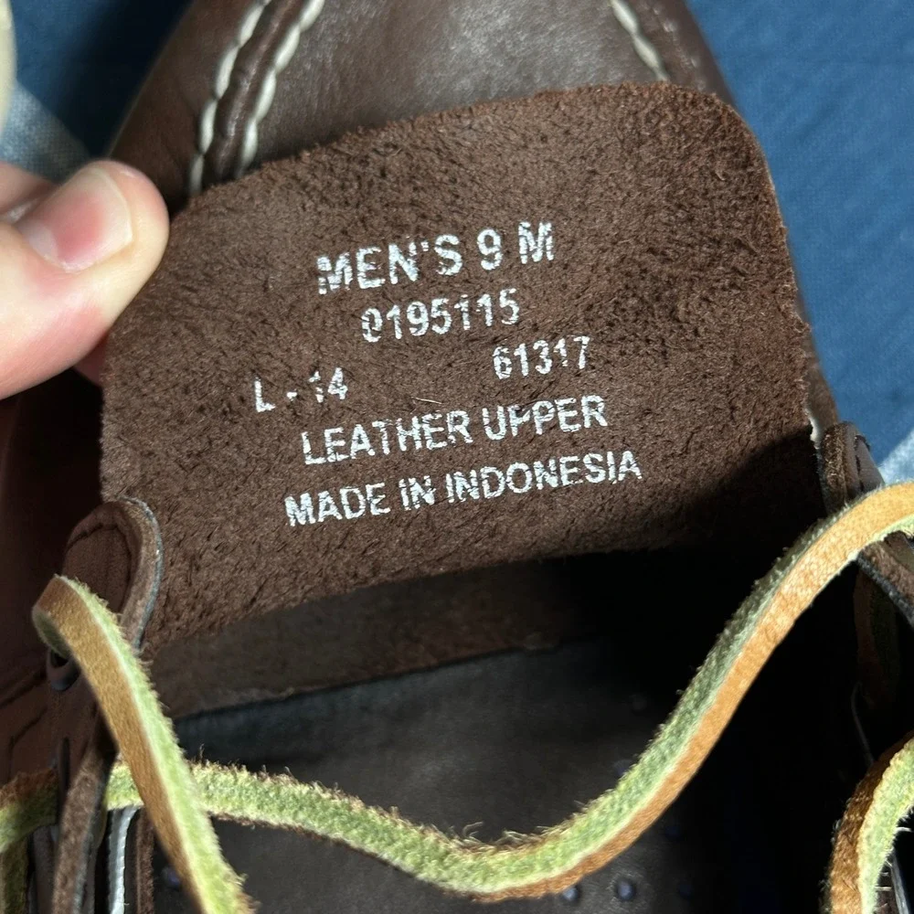 Boat Shoes Sperry Top-Sider Mens 9 Brown Tan Leather Authentic Original